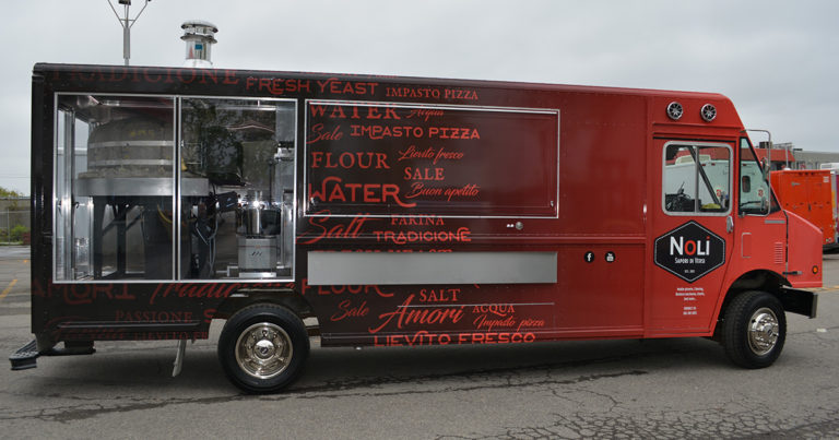 Pizza Noli custom built vehicule by Unique Truck